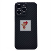 Чехол-накладка для Apple iPhone 15 Pro Max (черный) Cellis SM009 POSH KEVLAR с закрытой камерой SafeMag