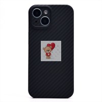 Чехол-накладка для Apple iPhone 15 (черный) Cellis SM009 POSH KEVLAR с закрытой камерой SafeMag