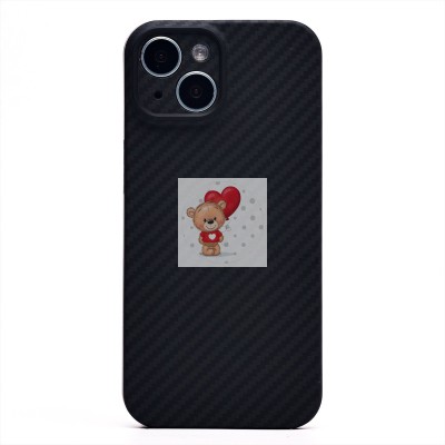 Чехол-накладка для Apple iPhone 15 (черный) Cellis SM009 POSH KEVLAR с закрытой камерой SafeMag