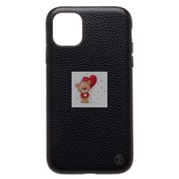 Чехол-накладка для Apple iPhone 11 Натуральная кожа зернистая (черный) Cellis SM030 SafeMag