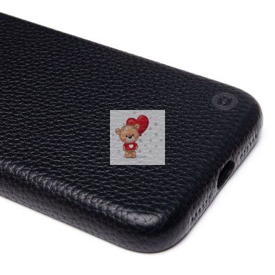 Чехол-накладка для Apple iPhone 11 Натуральная кожа зернистая (черный) Cellis SM030 SafeMag