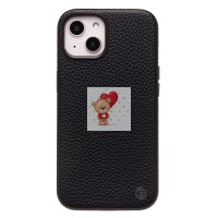 Чехол-накладка для Apple iPhone 14 Натуральная кожа зернистая (черный) Cellis SM030 SafeMag