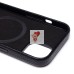 Чехол-накладка для Apple iPhone 14 Натуральная кожа зернистая (черный) Cellis SM030 SafeMag