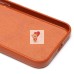 Чехол-накладка для Apple iPhone 15 Pro Max Натуральная кожа зернистая (коричневый) Cellis SM030 SafeMag