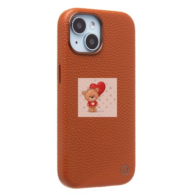 Чехол-накладка для Apple iPhone 15 Натуральная кожа зернистая (коричневый) Cellis SM030 SafeMag Чехол-накладка для Apple iPhone 15 Натуральная кожа зернистая (коричневый) Cellis SM030 SafeMag