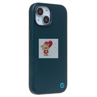 Чехол-накладка для Apple iPhone 15 Натуральная кожа зернистая (темно-синий) Cellis SM030 SafeMag Чехол-накладка для Apple iPhone 15 Натуральная кожа зернистая (темно-синий) Cellis SM030 SafeMag