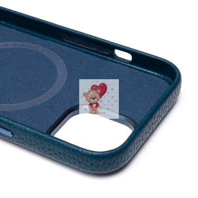 Чехол-накладка для Apple iPhone 15 Натуральная кожа зернистая (темно-синий) Cellis SM030 SafeMag Чехол-накладка для Apple iPhone 15 Натуральная кожа зернистая (темно-синий) Cellis SM030 SafeMag