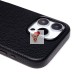 Чехол-накладка для Apple iPhone 16 Pro Max Натуральная кожа зернистая (черный) Cellis SM030 SafeMag