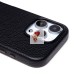 Чехол-накладка для Apple iPhone 16 Pro Натуральная кожа зернистая (черный) Cellis SM030 SafeMag