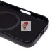 Чехол-накладка для Apple iPhone 16 Pro Натуральная кожа зернистая (черный) Cellis SM030 SafeMag