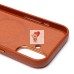 Чехол-накладка для Apple iPhone 16 Натуральная кожа зернистая (коричневый) Cellis SM030 SafeMag