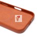 Чехол-накладка для Apple iPhone 16 Натуральная кожа зернистая (коричневый) Cellis SM030 SafeMag