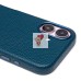 Чехол-накладка для Apple iPhone 16 Натуральная кожа зернистая (темно-синий) Cellis SM030 SafeMag