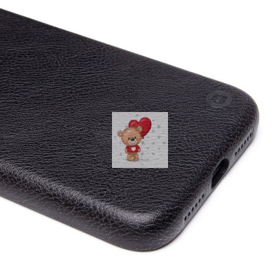 Чехол-накладка для Apple iPhone 11 Натуральная кожа (черный) Cellis SM031 SafeMag