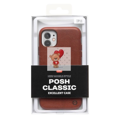 Чехол-накладка для Apple iPhone 11 Натуральная кожа (коричневый) Cellis SM031 SafeMag