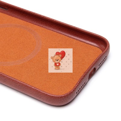 Чехол-накладка для Apple iPhone 11 Натуральная кожа (коричневый) Cellis SM031 SafeMag