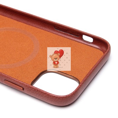 Чехол-накладка для Apple iPhone 11 Натуральная кожа (коричневый) Cellis SM031 SafeMag