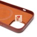 Чехол-накладка для Apple iPhone 13 Натуральная кожа (коричневый) Cellis SM031 SafeMag