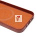 Чехол-накладка для Apple iPhone 13 Натуральная кожа (коричневый) Cellis SM031 SafeMag