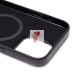 Чехол-накладка для Apple iPhone 15 Pro Max Натуральная кожа (черный) Cellis SM031 SafeMag