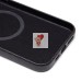 Чехол-накладка для Apple iPhone 15 Pro Max Натуральная кожа (черный) Cellis SM031 SafeMag