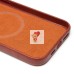 Чехол-накладка для Apple iPhone 15 Pro Max Натуральная кожа (коричневый) Cellis SM031 SafeMag