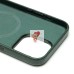 Чехол-накладка для Apple iPhone 15 Pro Max Натуральная кожа (темно-зеленый) Cellis SM031 SafeMag
