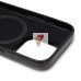 Чехол-накладка для Apple iPhone 15 Pro Натуральная кожа (черный) Cellis SM031 SafeMag
