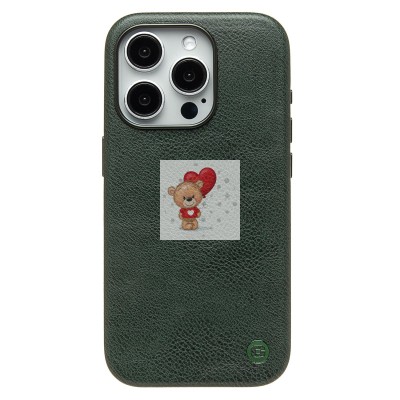 Чехол-накладка для Apple iPhone 15 Pro Натуральная кожа (темно-зеленый) Cellis SM031 SafeMag Чехол-накладка для Apple iPhone 15 Pro Натуральная кожа (темно-зеленый) Cellis SM031 SafeMag