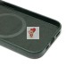 Чехол-накладка для Apple iPhone 15 Pro Натуральная кожа (темно-зеленый) Cellis SM031 SafeMag