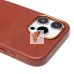 Чехол-накладка для Apple iPhone 16 Pro Max Натуральная кожа (коричневый) Cellis SM031 SafeMag