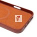 Чехол-накладка для Apple iPhone 16 Pro Max Натуральная кожа (коричневый) Cellis SM031 SafeMag