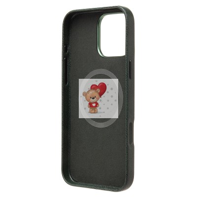 Чехол-накладка для Apple iPhone 16 Pro Max Натуральная кожа (темно-зеленый) Cellis SM031 SafeMag Чехол-накладка для Apple iPhone 16 Pro Max Натуральная кожа (темно-зеленый) Cellis SM031 SafeMag