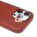 Чехол-накладка для Apple iPhone 16 Pro Натуральная кожа (коричневый) Cellis SM031 SafeMag
