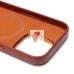 Чехол-накладка для Apple iPhone 16 Pro Натуральная кожа (коричневый) Cellis SM031 SafeMag