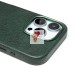 Чехол-накладка для Apple iPhone 16 Pro Натуральная кожа (темно-зеленый) Cellis SM031 SafeMag