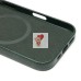 Чехол-накладка для Apple iPhone 16 Pro Натуральная кожа (темно-зеленый) Cellis SM031 SafeMag