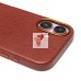 Чехол-накладка для Apple iPhone 16 Натуральная кожа (коричневый) Cellis SM031 SafeMag
