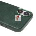 Чехол-накладка для Apple iPhone 16 Натуральная кожа (темно-зеленый) Cellis SM031 SafeMag
