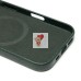 Чехол-накладка для Apple iPhone 16 Натуральная кожа (темно-зеленый) Cellis SM031 SafeMag