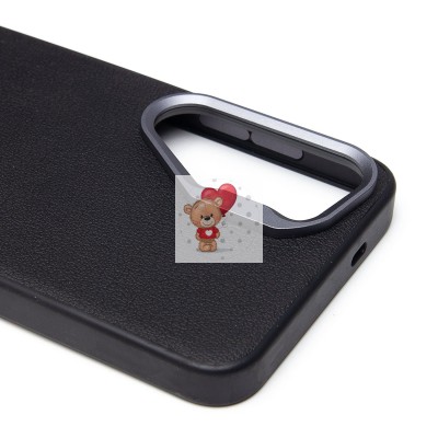 Чехол-накладка для Samsung Galaxy S24+ Натуральная кожа (черный) Cellis SM032 SafeMag