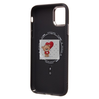 Чехол-накладка для Apple iPhone 11 - (123) (черный) Luxo Creative PC