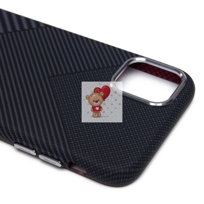 Чехол-накладка для Apple iPhone 11 - (124) (черный) Luxo Creative PC