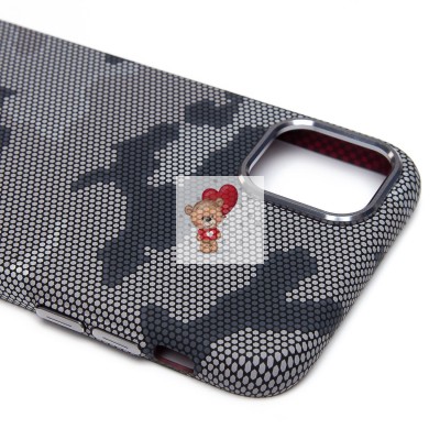 Чехол-накладка для Apple iPhone 11 - (126) (черный/серый) Luxo Creative PC Чехол-накладка для Apple iPhone 11 - (126) (черный/серый) Luxo Creative PC