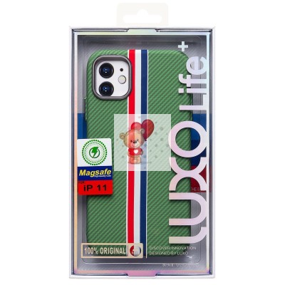 Чехол-накладка для Apple iPhone 11 - (131) (зеленый/многоцветный) Luxo Creative PC Чехол-накладка для Apple iPhone 11 - (131) (зеленый/многоцветный) Luxo Creative PC