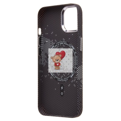 Чехол-накладка для Apple iPhone 13 - (136) (черный/серый) Luxo Creative PC