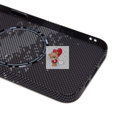 Чехол-накладка для Apple iPhone 13 - (136) (черный/серый) Luxo Creative PC