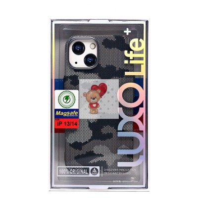 Чехол-накладка для Apple iPhone 14 - (126) (черный/серый) Luxo Creative PC Чехол-накладка для Apple iPhone 14 - (126) (черный/серый) Luxo Creative PC