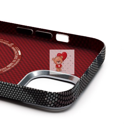 Чехол-накладка для Apple iPhone 14 - (126) (черный/серый) Luxo Creative PC Чехол-накладка для Apple iPhone 14 - (126) (черный/серый) Luxo Creative PC