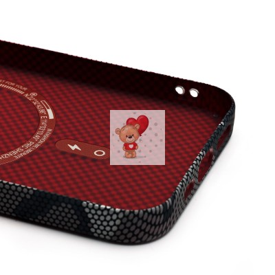 Чехол-накладка для Apple iPhone 14 - (126) (черный/серый) Luxo Creative PC Чехол-накладка для Apple iPhone 14 - (126) (черный/серый) Luxo Creative PC